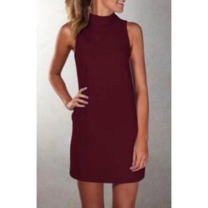 VeniDress Simple Turtleneck Mini Dress